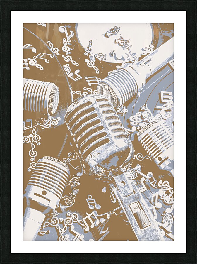 Recording pop Picture Frame print