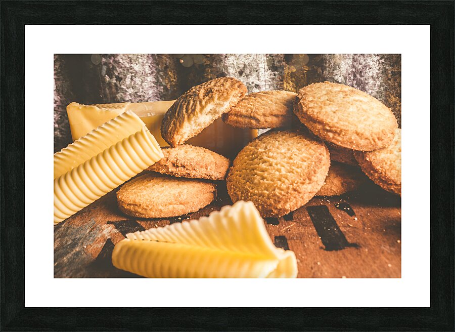 Vintage butter shortbread biscuits Picture Frame print