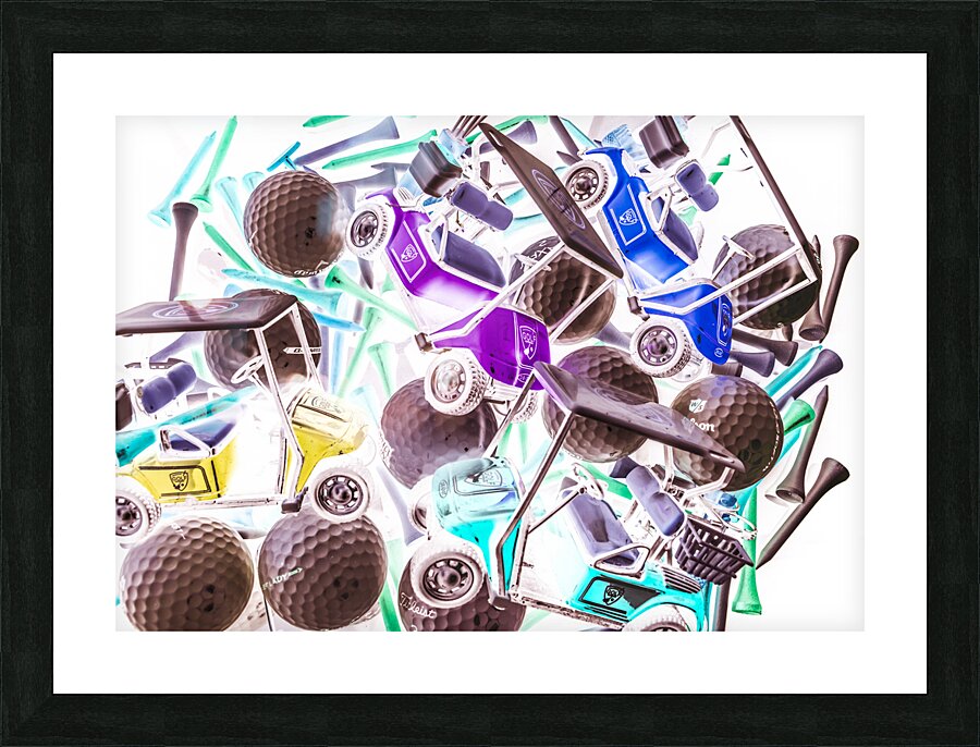 Caddie course Picture Frame print