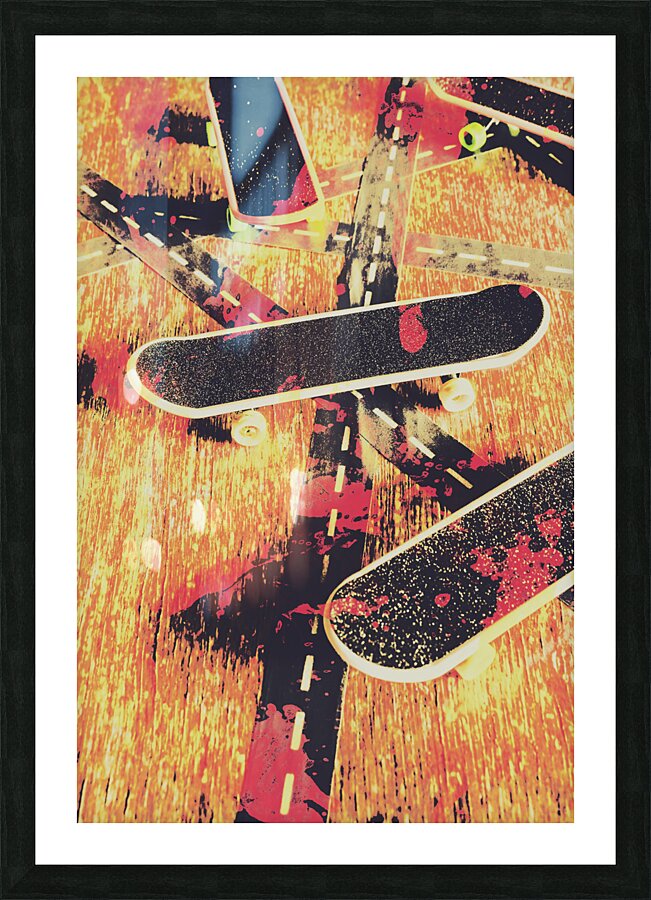 Grunge skate art Picture Frame print