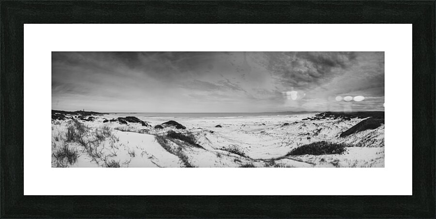 Dramatic sea dunes Picture Frame print