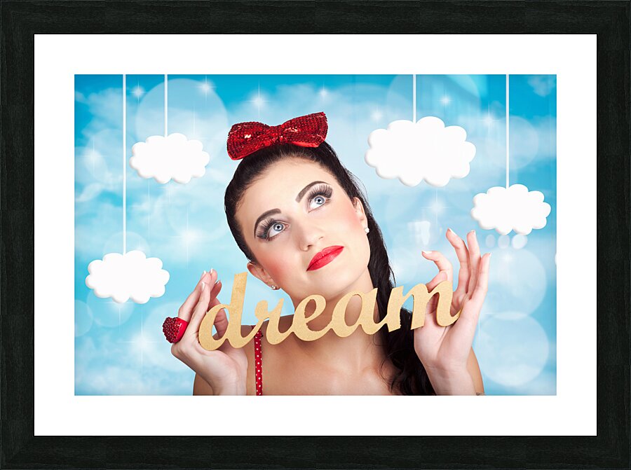Inspire to create. Pinup your dreams to the sky Picture Frame print