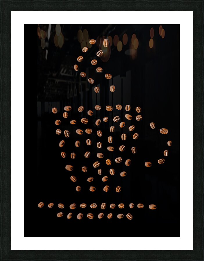 Black coffee Picture Frame print