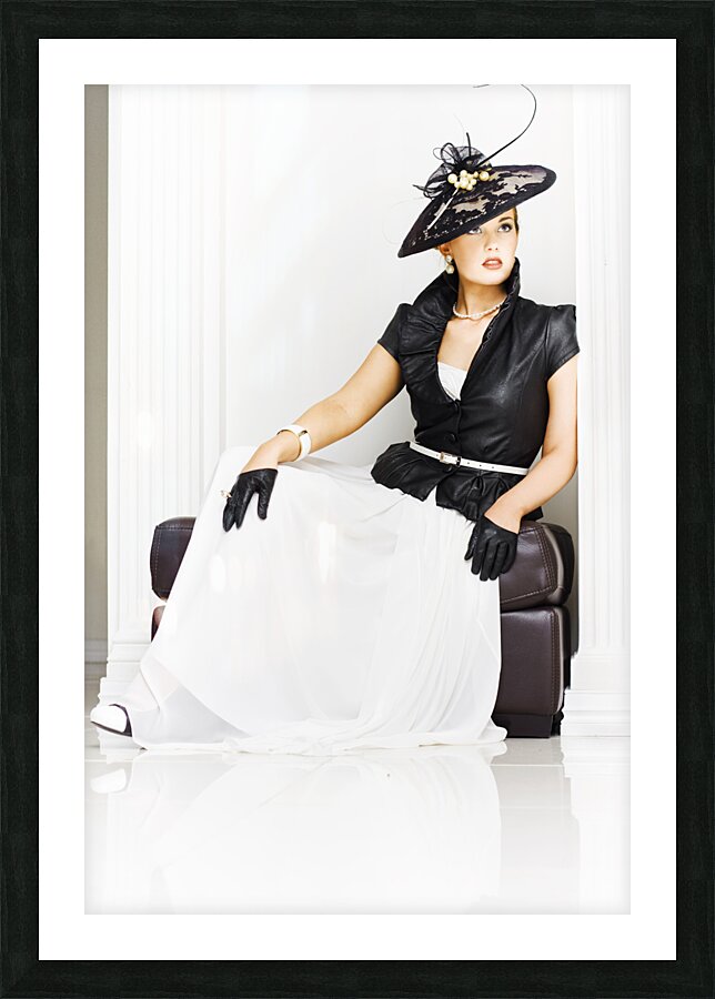 Beautiful Sexy Girl In High Fashion Picture Frame print