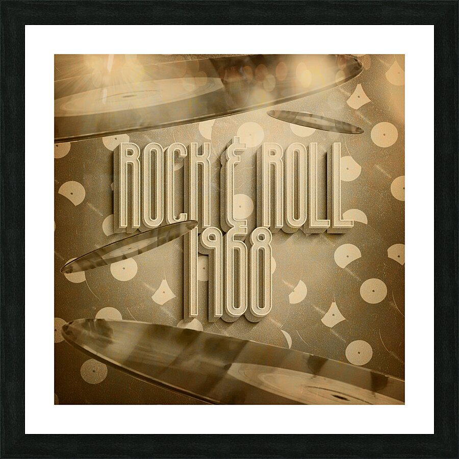 Rock and Roll 1968 Picture Frame print