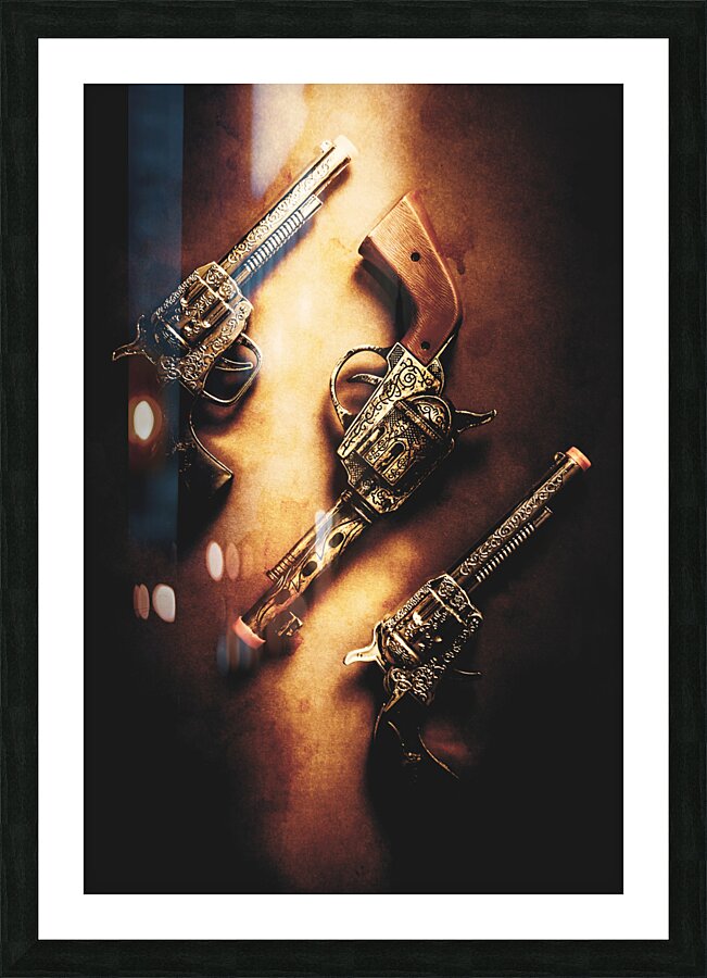 Wild west cap guns Picture Frame print