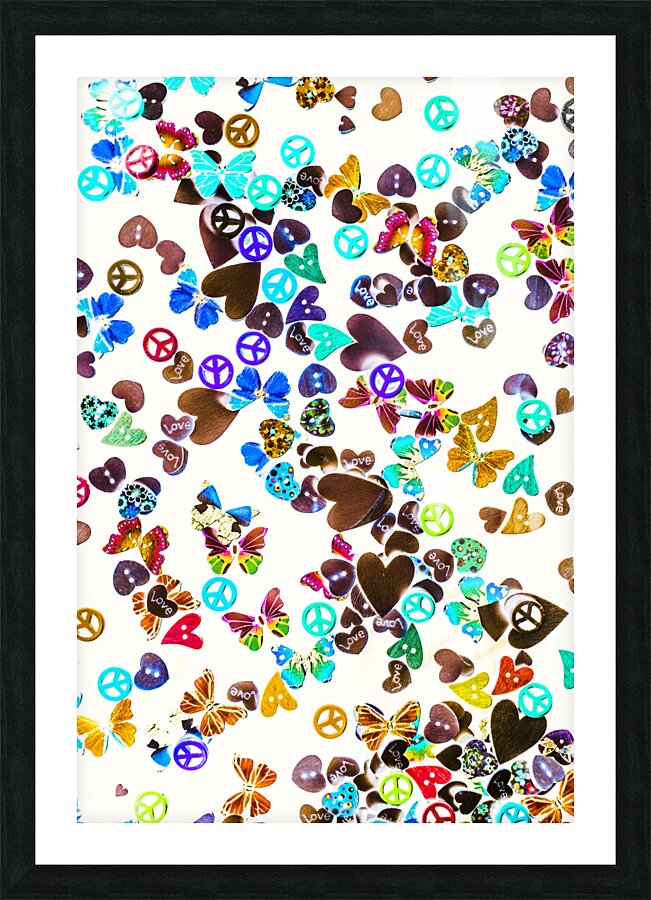 Rainbow love Picture Frame print