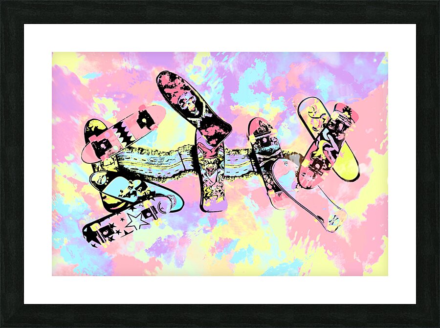 Street sk8 pop art Picture Frame print