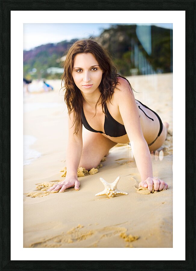 Beach holiday star Picture Frame print
