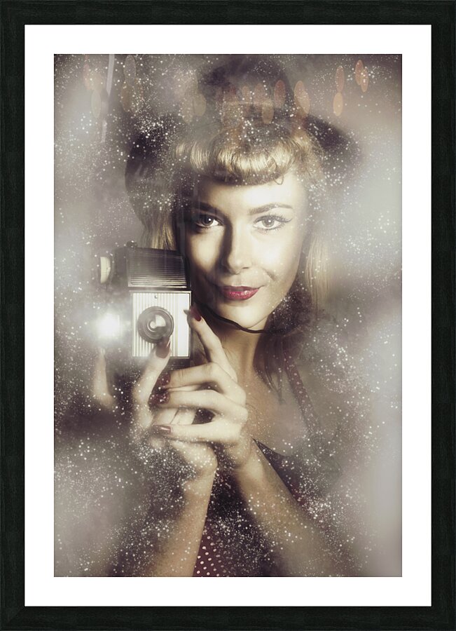 Retro Hollywood fashion photographer Picture Frame print