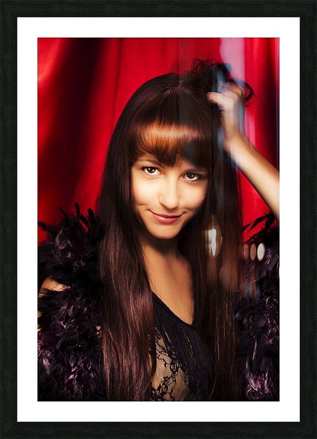 Play act of theatrical beauty Picture Frame print