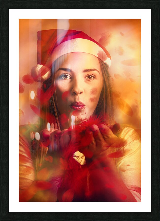 Merry christmas elf Picture Frame print