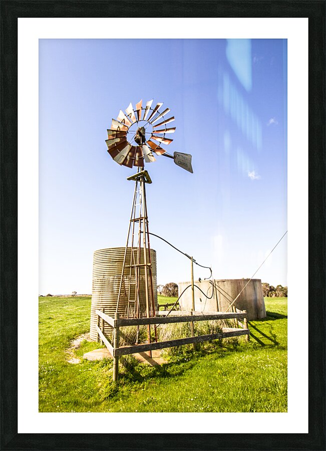 Outback Australian farm mill Picture Frame print