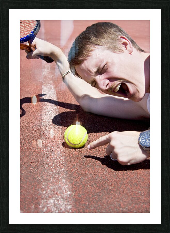 Tennis Player Tantrum Picture Frame print