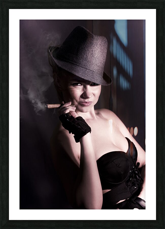 Mysterious underworld woman Picture Frame print