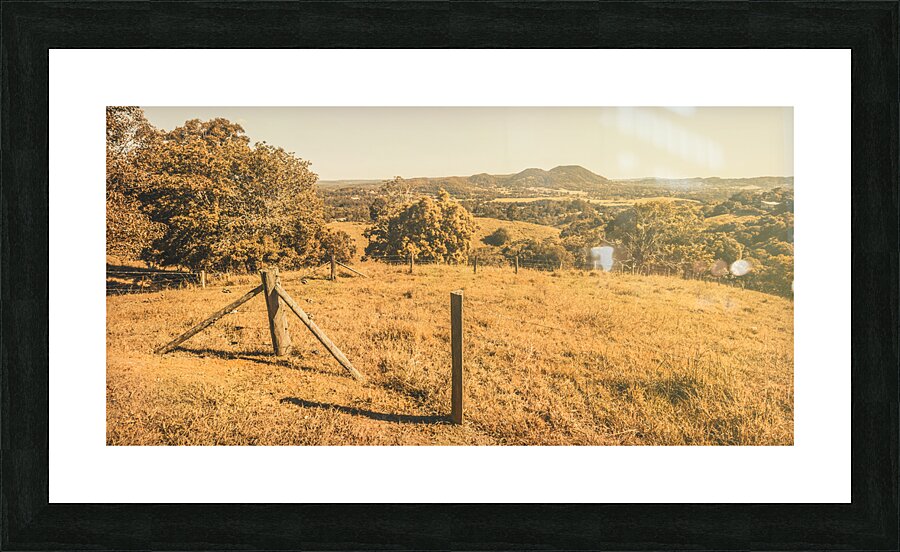 Farm fields of Eumundi Sunshine Coast Picture Frame print