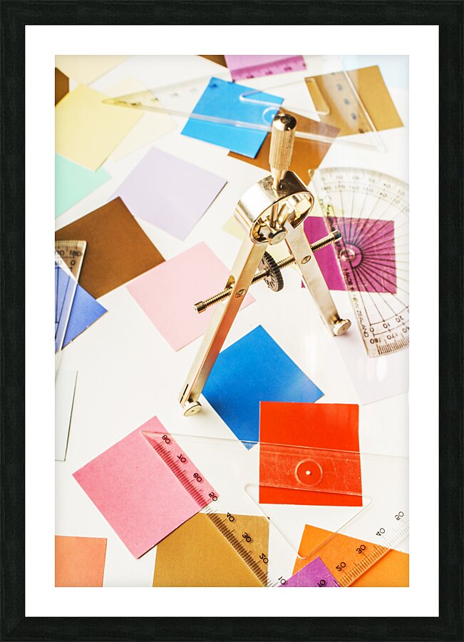 Design in abstract geometry Picture Frame print