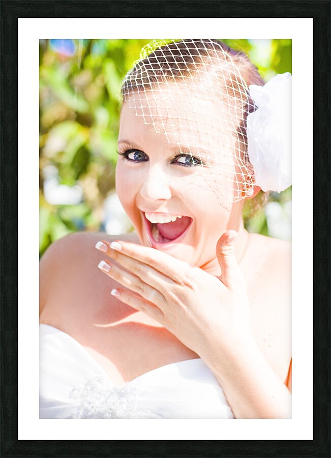 Thrilled Bride Picture Frame print