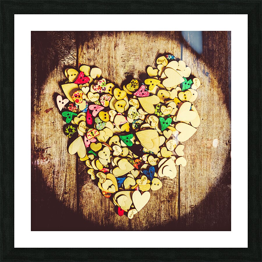 Pop heart togetherness Picture Frame print