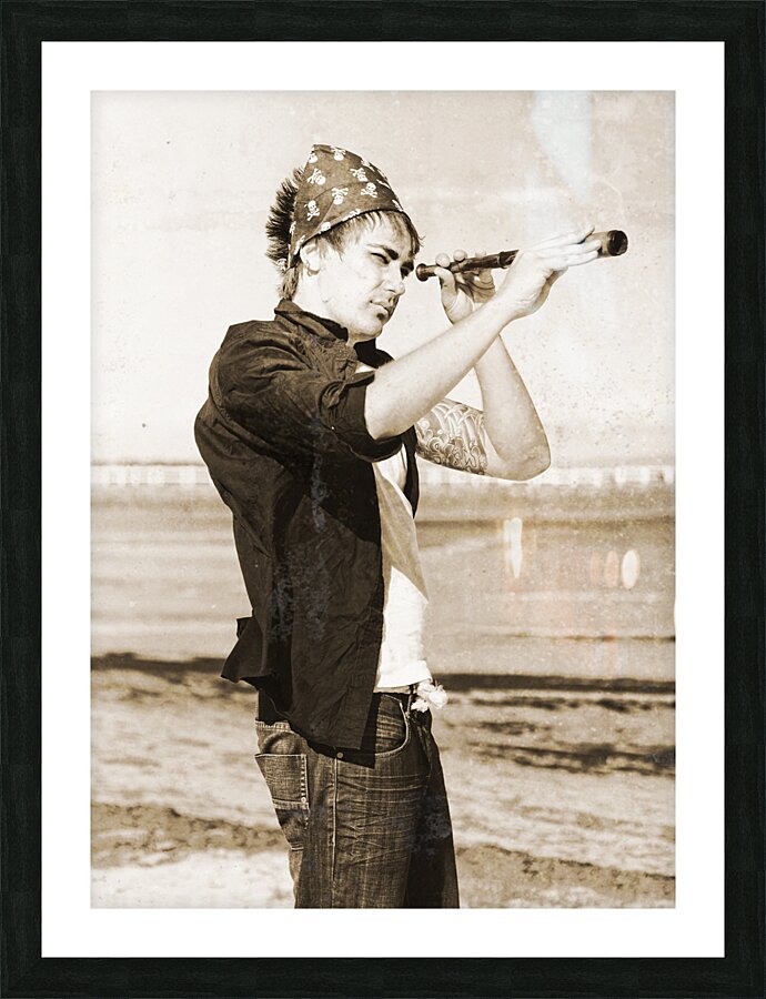 Antique Telescope Picture Frame print