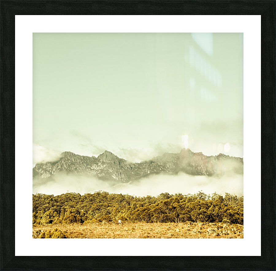 Majestic misty mountains Picture Frame print
