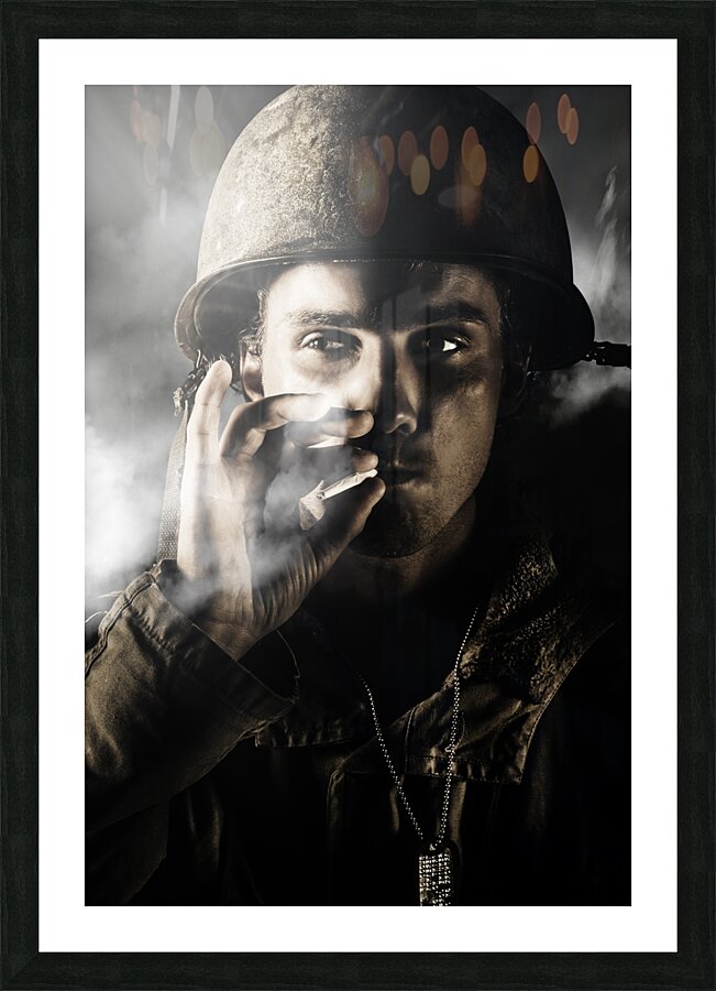 Soldiering on Picture Frame print
