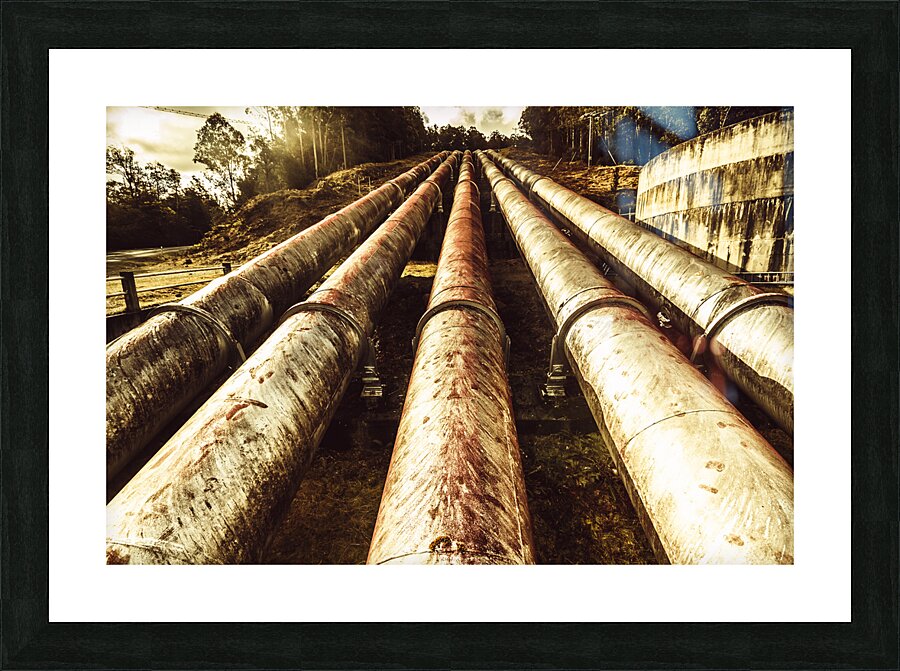 Industrial hydro architecture Picture Frame print