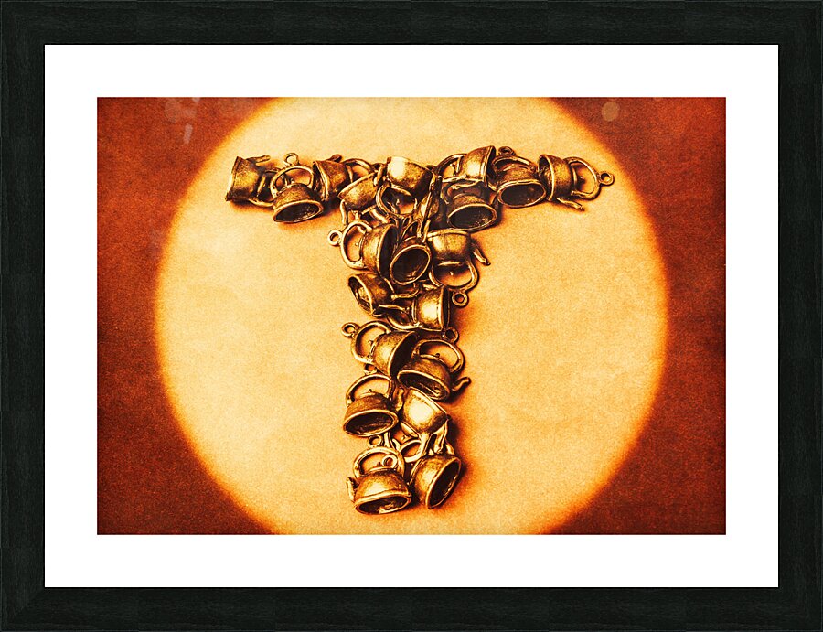 Vintage tea shop sign Picture Frame print