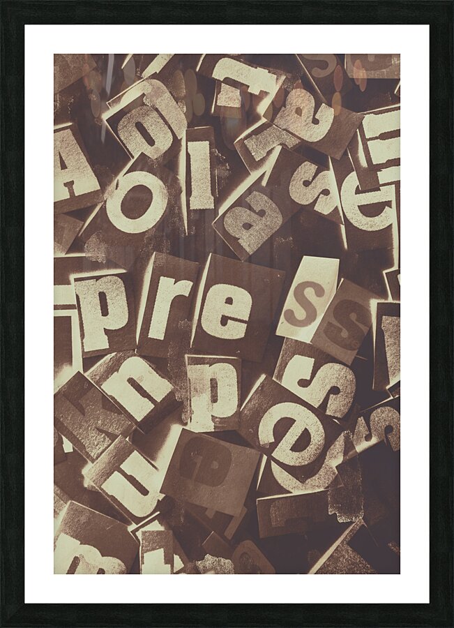 Newsprint journalism Picture Frame print