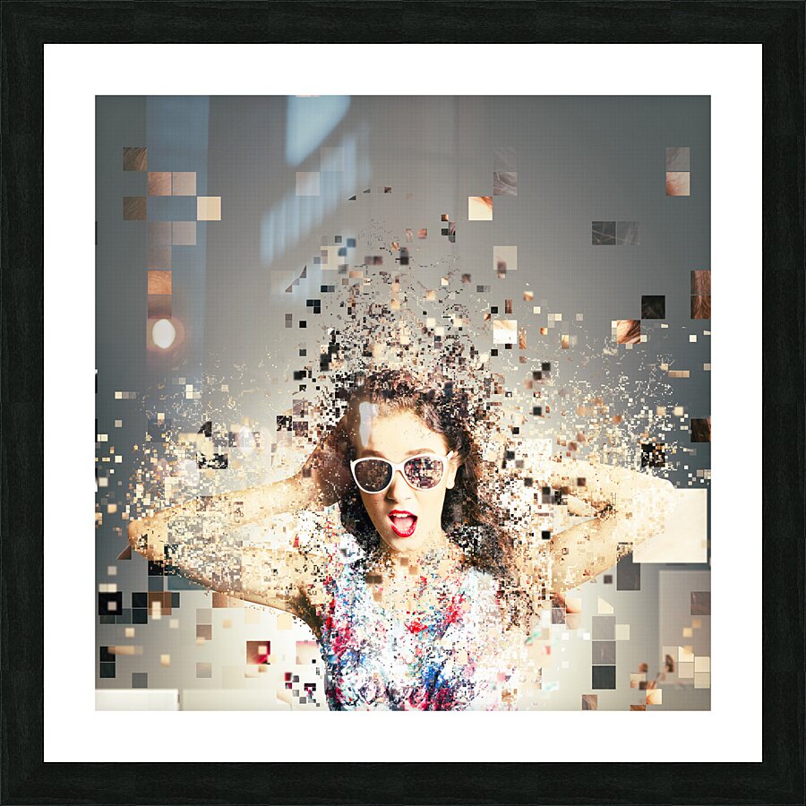 Pixel pinup in 3D printing download Picture Frame print