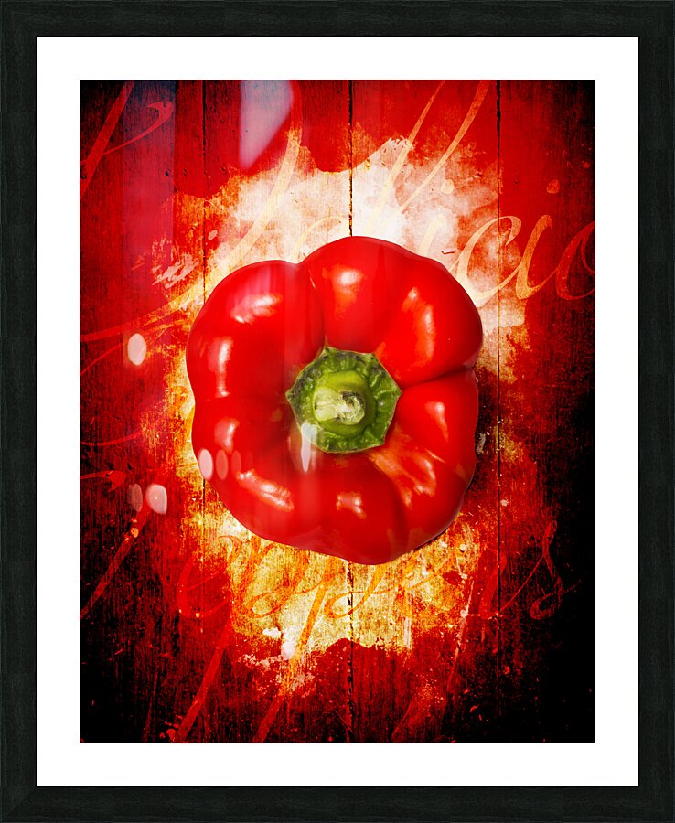 Kitchen red pepper art Picture Frame print