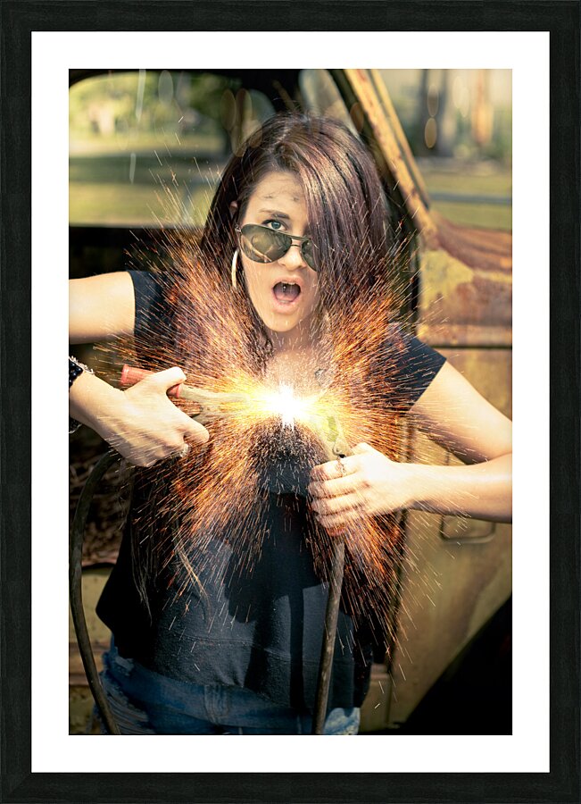 Electric Shock Picture Frame print