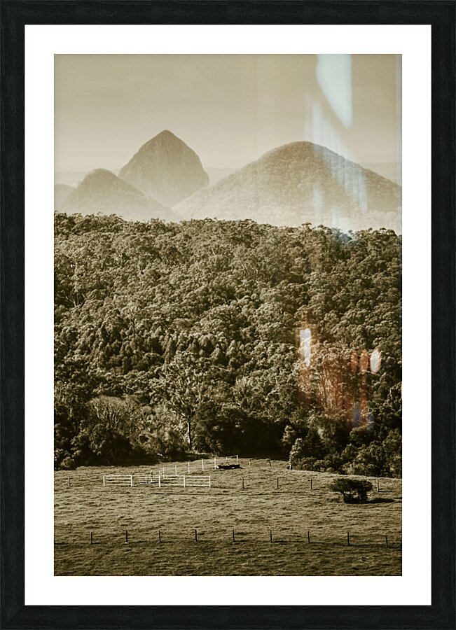 Glass House Mountains Picture Frame print