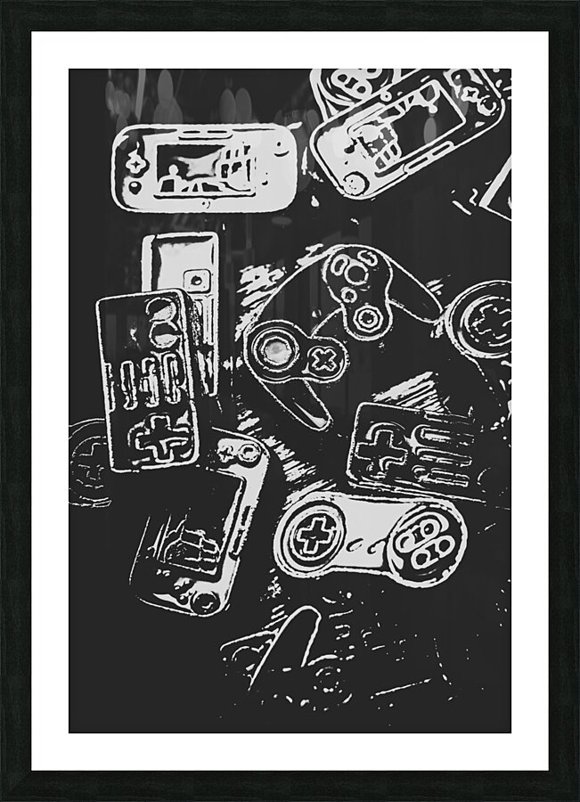 Game play in blocks and lines Picture Frame print