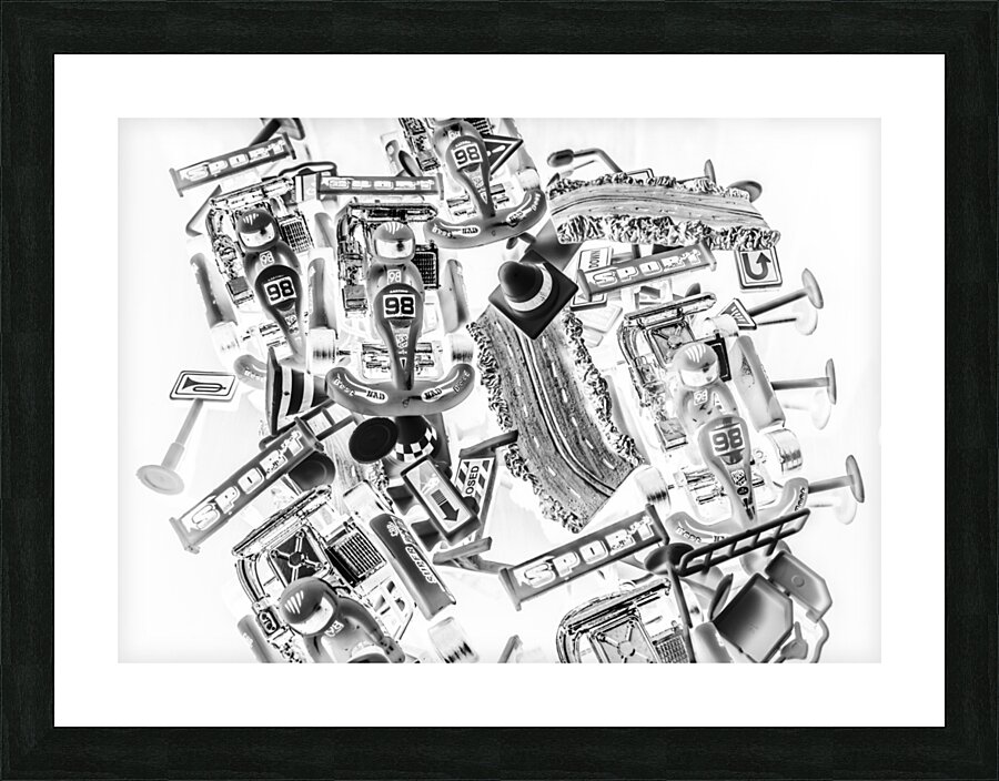 Kart speedway Picture Frame print