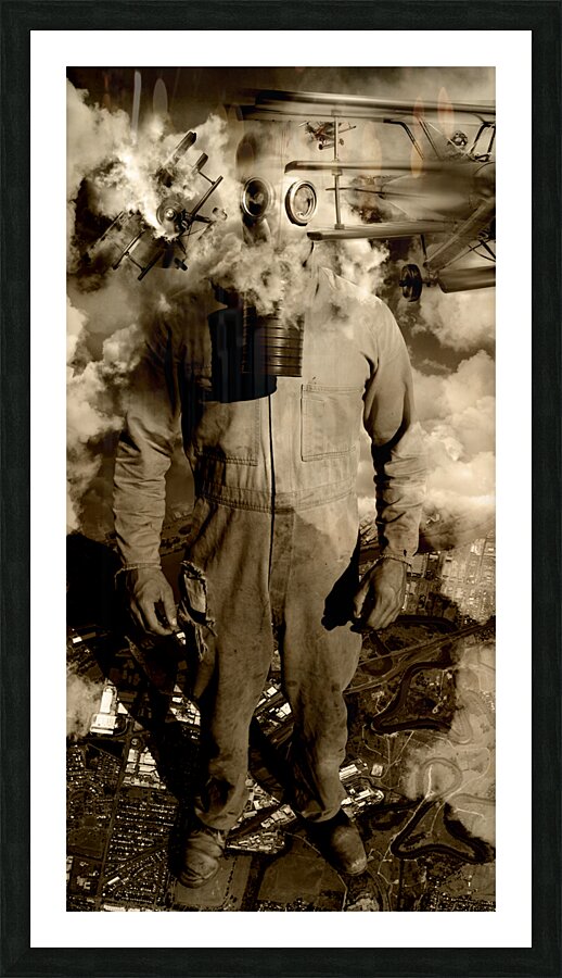 Dog Fights At Giant Heights Picture Frame print