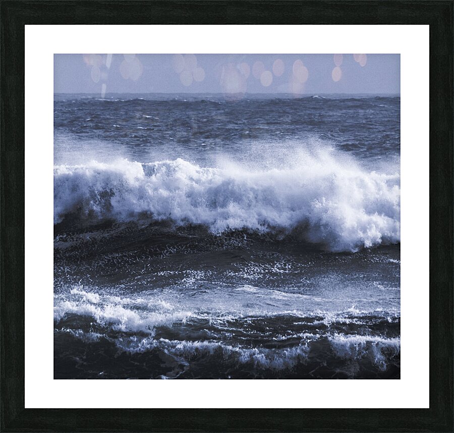 Wild coastal mist Picture Frame print