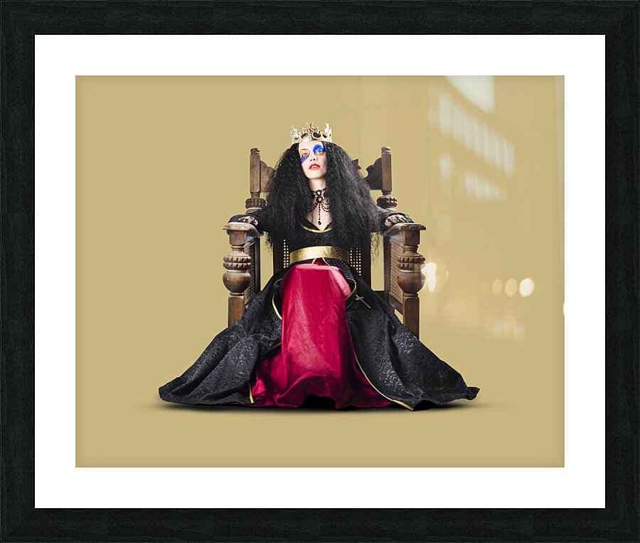 Fantasy queen on throne Picture Frame print