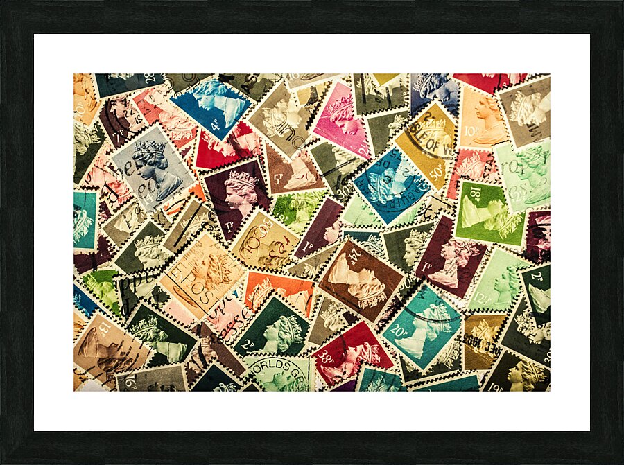 Stamping the royal mail Picture Frame print