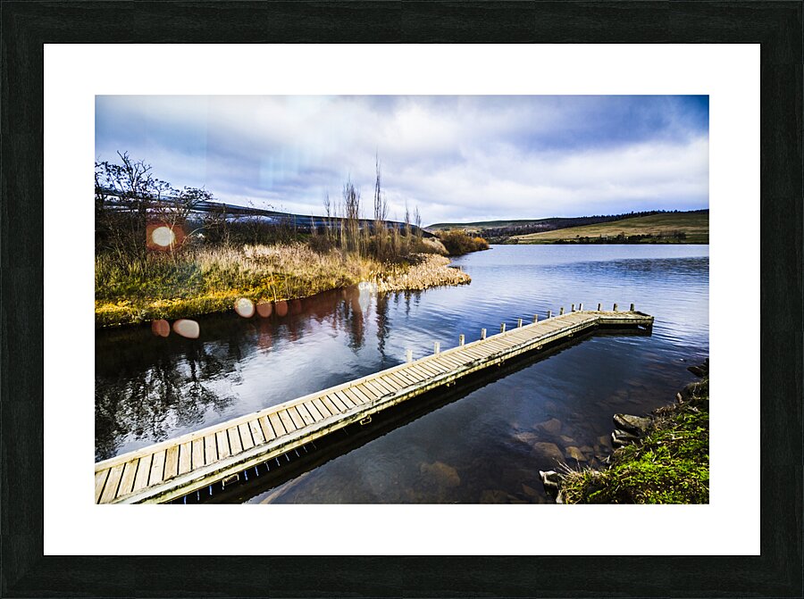 Tranquil wooden jetty Picture Frame print