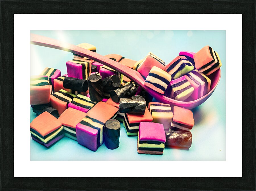 Sweet scoop of liquorice allsorts lollies Picture Frame print
