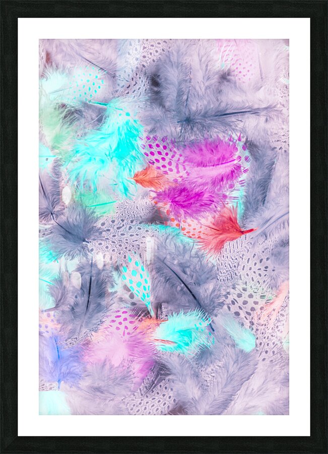 Pastel plumes Picture Frame print