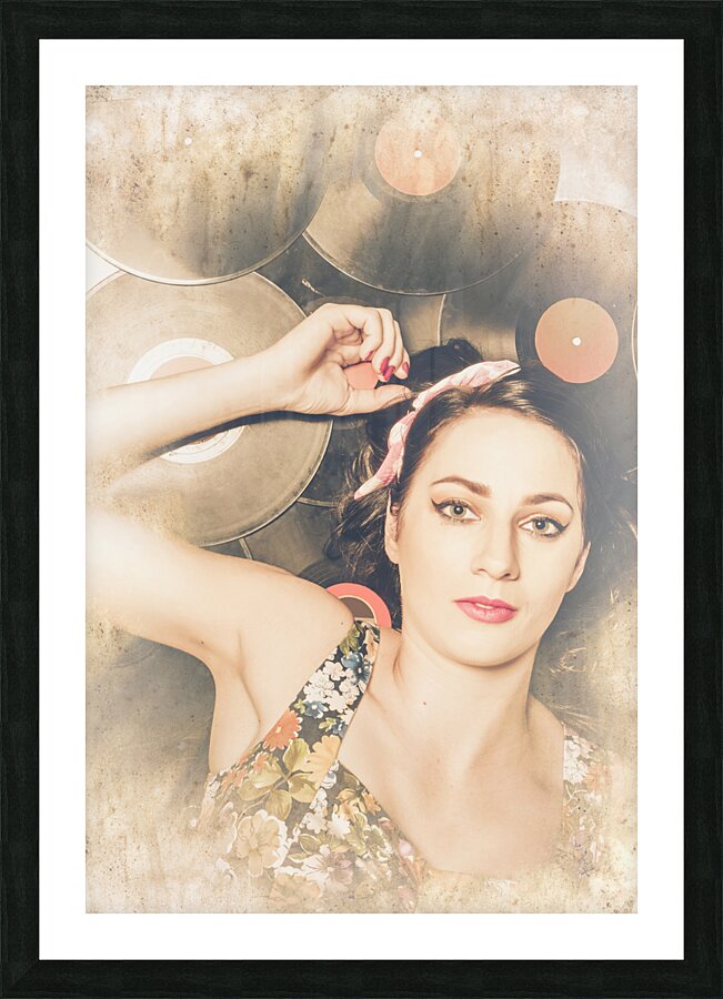 Jukebox pin up Picture Frame print