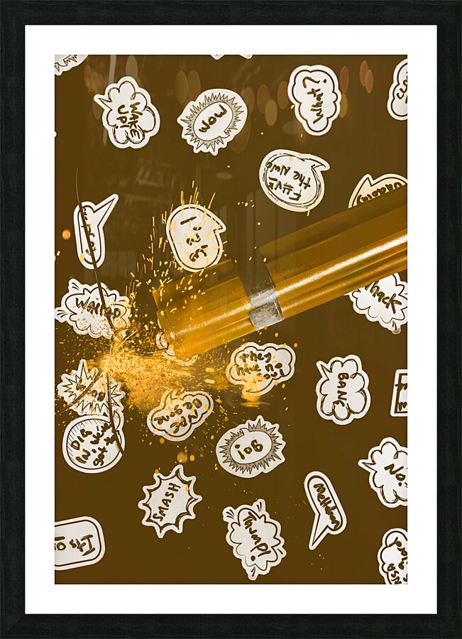 Comical charge Picture Frame print