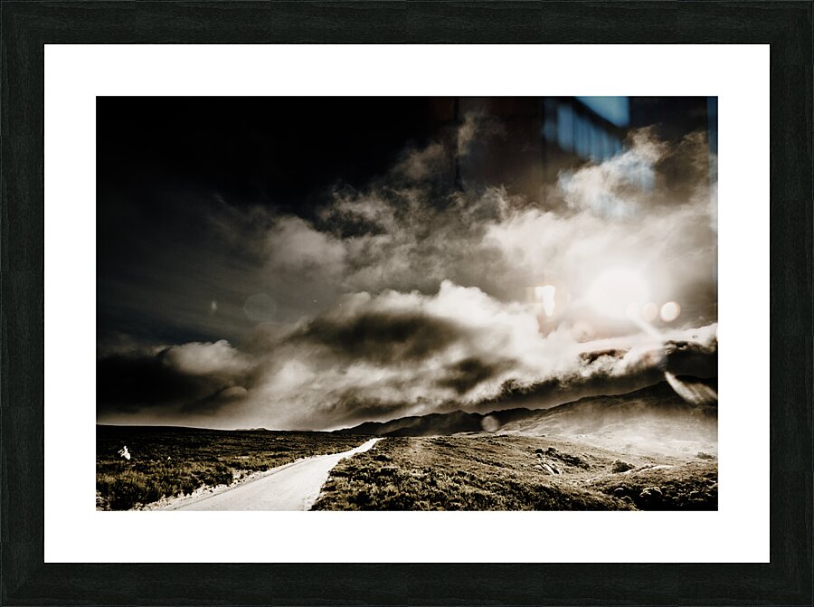 Road storm Picture Frame print
