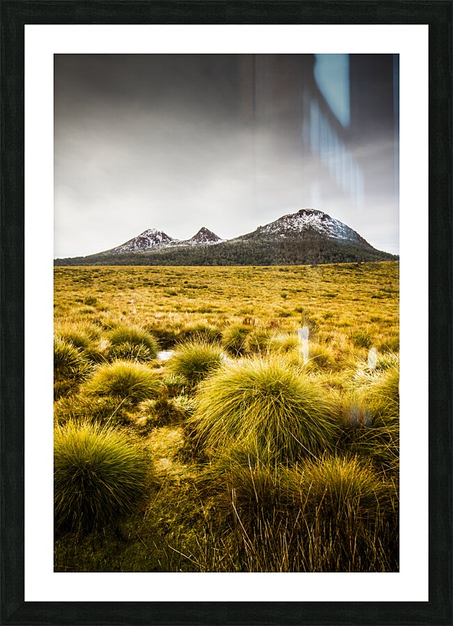 Snowy Tasmania mountain top Picture Frame print