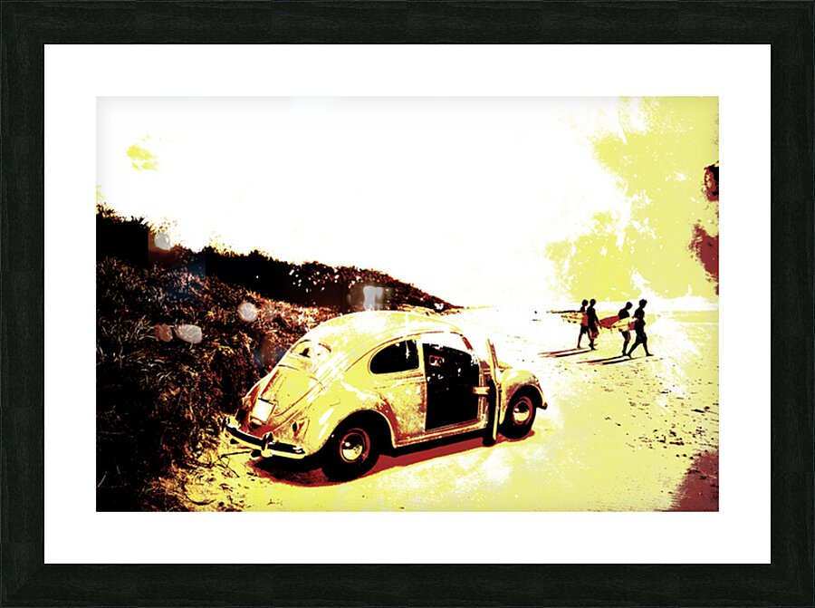 Retro Surfers Illustration Picture Frame print