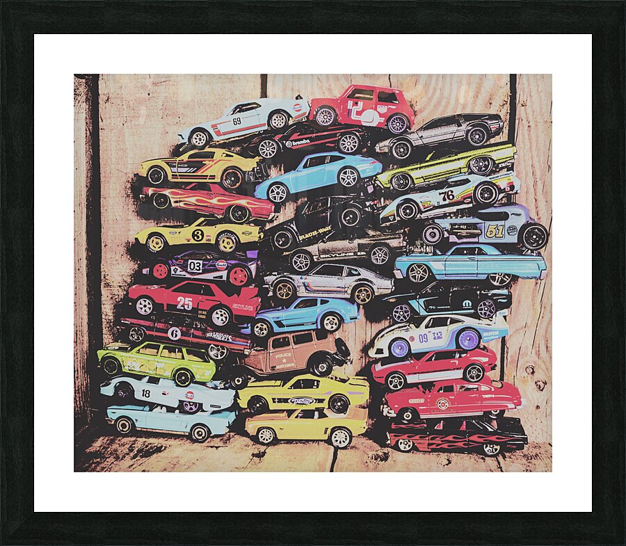 Stacks of cars Picture Frame print