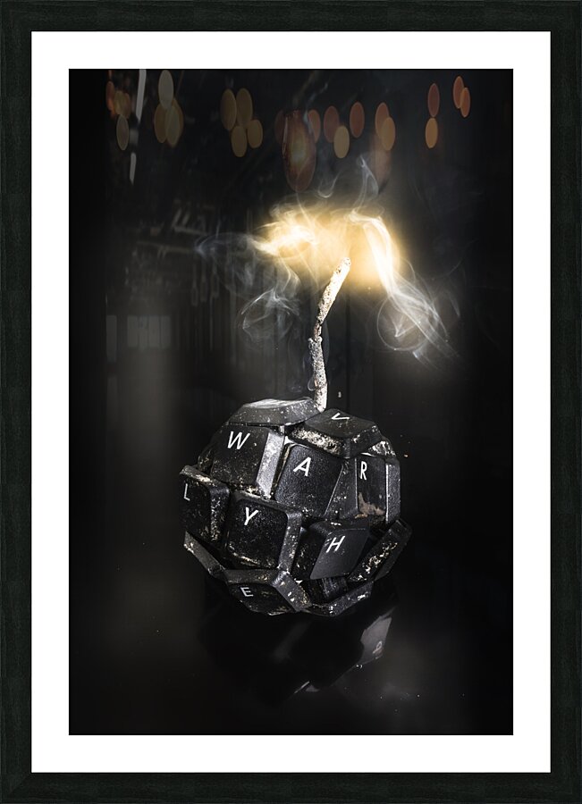 War on information Picture Frame print