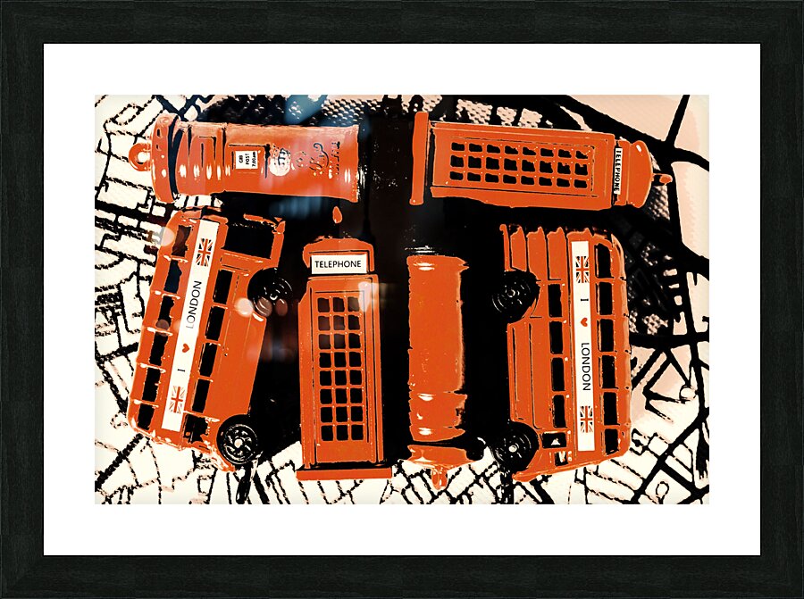 Stacking the double deckers Picture Frame print